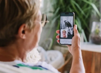 Photo of a woman watching a story